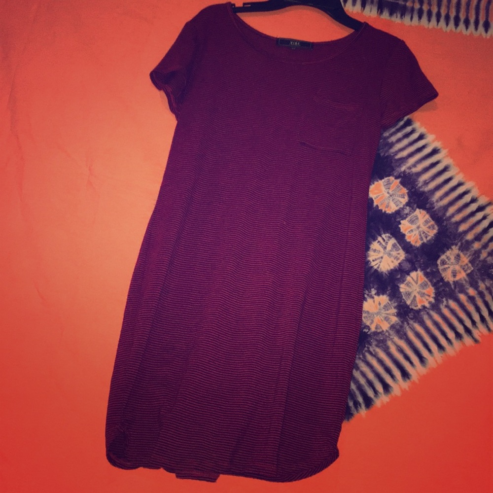 Red striped dress